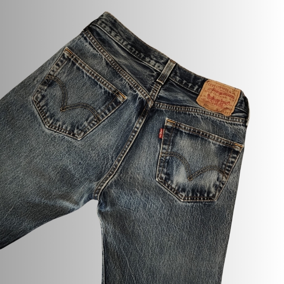 Vintage x 2000s “made in Mexico” 501 Levis Red Tab Indigo Blue Jean - Picture 3 of 12